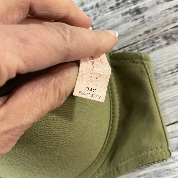 Mamia Lingerie Bra size 34C Olive Green Fit Style Comfort Underwire BR4337P3 - Picture 7 of 9